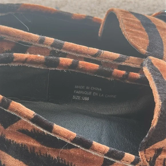 Brown and Black Zebra Print Loafers - Picture 5 of 9